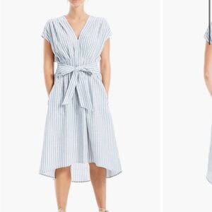 Max studio size small high/low striped dress